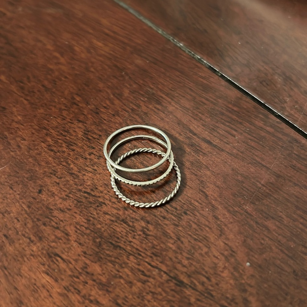 Size 8 set of stacking rings